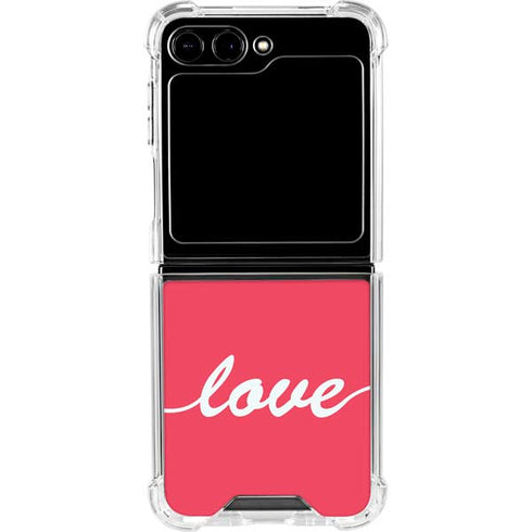 Love Banner Galaxy Z Flip6 Clear Case